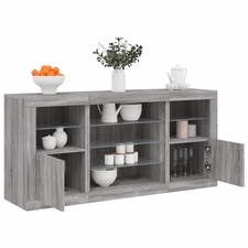 Credenza con Luci LED Grigio