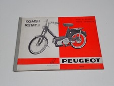 PEUGEOT 102 MS.I 102 MT.I CICLOMOTORI CATALOGO PEZZI DI RICAMBIO 1973 (S)