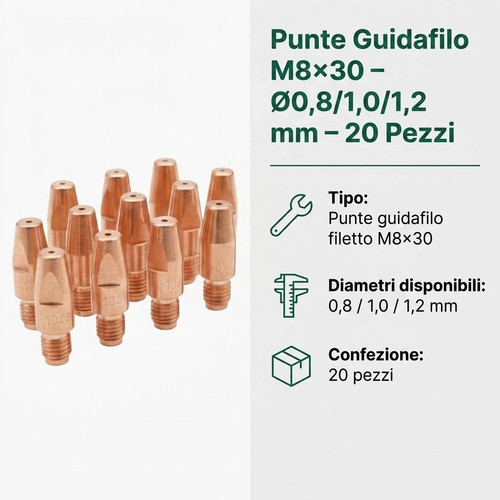 Punta guidafilo 30 20 - punta, m8