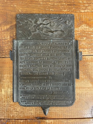 Targa commemorativa bronzo - in,