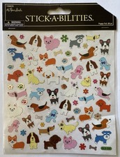 Adesivi in lamina CUCCIOLO CANE (68 pezzi) studio di carta... corteccia... stampa zampa... animale domestico... ossa... creazione carte...