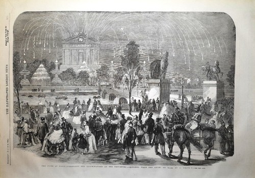 Stampa antica parigi festa - parigi,