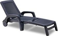 Lettino Prendisole Mare Giardino effetto Rattan cm 70x190x46h Miami BICA