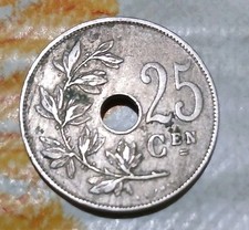 25  Cent Belgio 1929 Rara  Bei