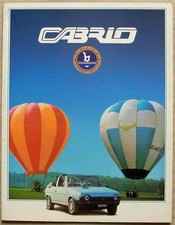 Brochure vendita auto BERTONE CABRIO c1985 testo inglese