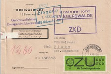 DDR ZKD ZU 2x su lettera da