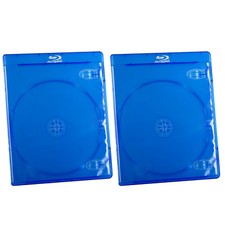 Confezione 2 Custodia CD DVD Bluray Singolo Disco Storage Plastica Supporto Protettivo Trasparente
