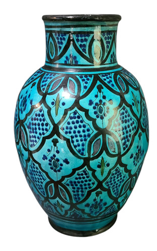 Vaso ceramica terracotta blu - , e