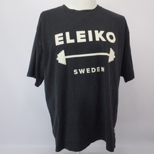 T-shirt Eleiko Sweden Heritage Collection sollevamento pesi cotone elasticizzato nera XXXL