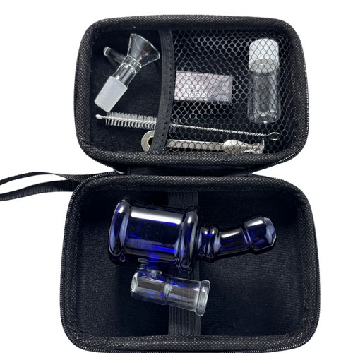 Mini bong vetro blu - mini, 4"