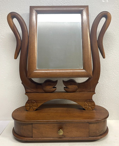Antica psiche legno - legno, noce