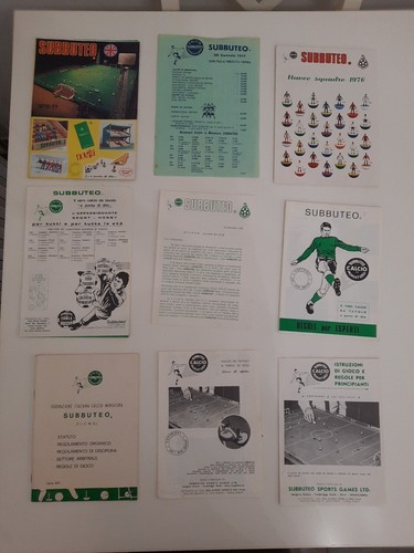 Subbuteo materiale cartaceo - subbuteo,