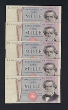 LOTTO 5 BIGLIETTI DI BANCA