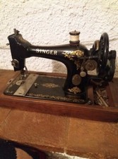 Singer macchina da cucire d'epoca fine 800 c/campana in legno ottimo stato