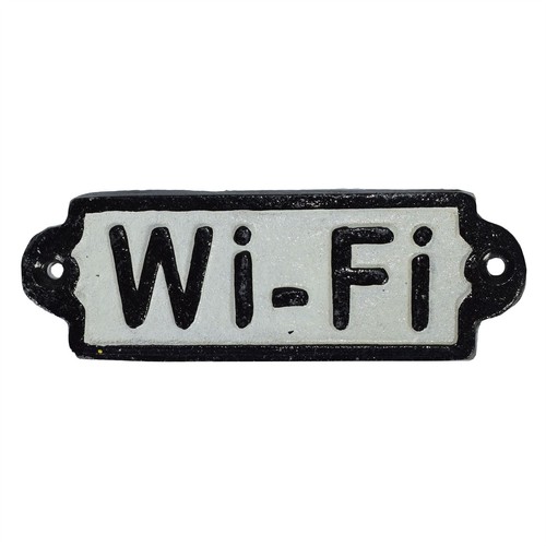 Insegna wifi ghisa targa - wi-fi,