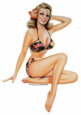 Adesivo classico bikini pinup