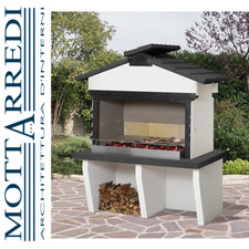 BARBECUE IN CEMENTO A LEGNA E