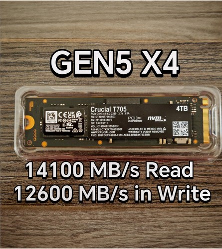 Crucial t705 ssd 4tb pcle - crucial,