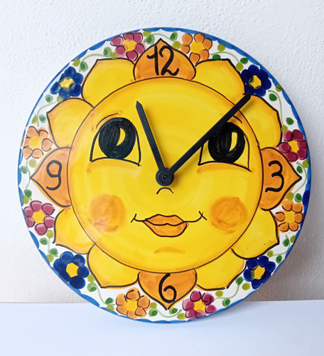 Orologio ceramica dipinta