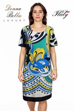 Abito vestito donna mezza manica taglie comode made in Italy DONNA BELLA Luxury