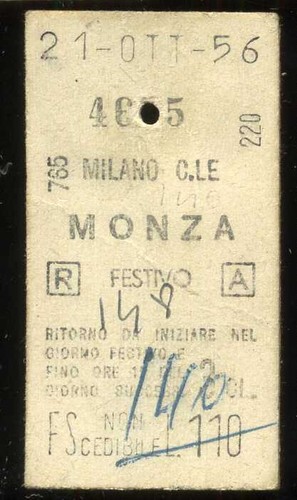 Biglietto treno ferrovia - treno,