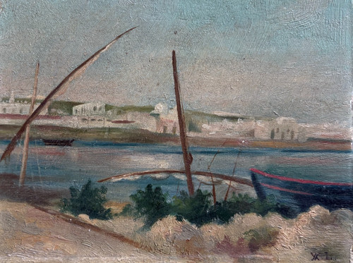 Antico dipinto olio - dipinto, ad