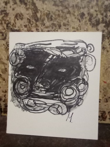 Disegno volto uomo astratto - volto, astratto,cm