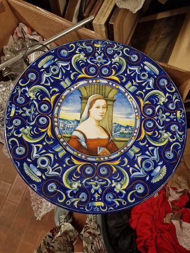 Piatto maiolica ritratto - ,