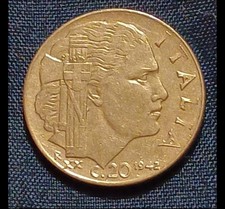 Moneta 20 centesimi di lira