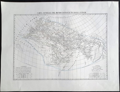 Stampa antica mappa 1845 carta - mappa,