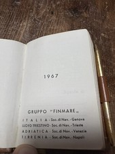 Mini Agenda rubrica 1967 Gruppo FINMARE società di navigazione Vintage con Penna
