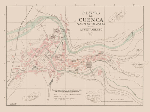 Mappa storica cuenca spagna - cuenca,