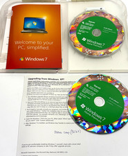 Vintage Microsoft Windows 7 Home Premium completo 32 bit e 64 bit DVD MS Win