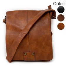 Borsa tracolla grande uomo vintage postino lavoro ufficio portadocumenti viaggio