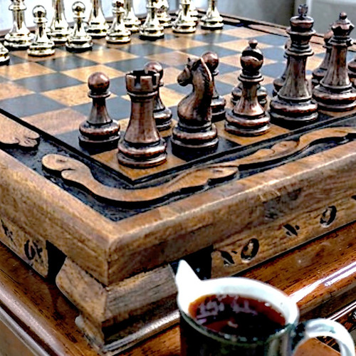 Set scacchi legno noce - in,
