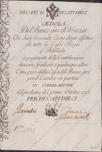 1798 venezia ducati cedola - venezia,