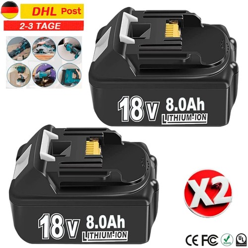 Batteria 8ah 18v per makita - 2x,