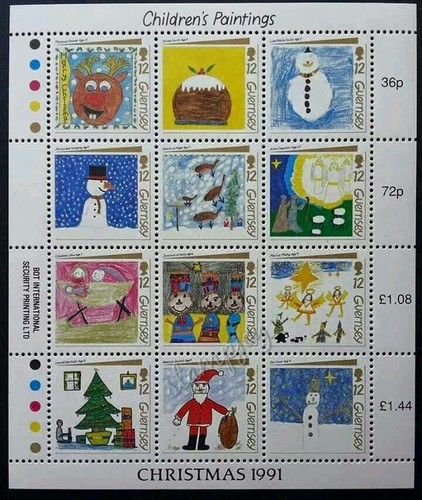 Guernsey natale 1991 dipinti - natale,