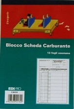 BLOCCO SCHEDE CARBURANTE 13