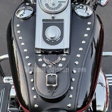 COPRI SERBATOIO IN PELLE PER HARLEY DAVIDSON SOFTAIL HERITAGE DELUXE FATBOY
