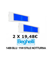 2 Lampade di emergenza Beghelli STILE notturna Blu SE 8/24H 1499BLU