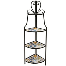 Galileo Angoliera esterno ferro battuto 4 ripiani cemento maiolica 5901057