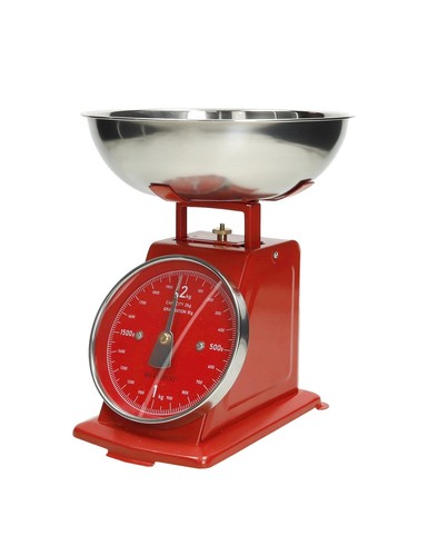 Bilancia vintage rossa - , opaco