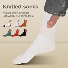 Calze "Show Off" DLCK/C0CK/PENIS per Uomo Novità Scherzo Divertente-Scherzo-Stampa Calzino