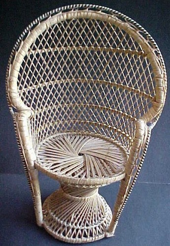 Sedia vimini pavone con - vimini,
