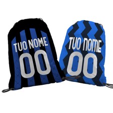 Sacchetto Borsa sport personalizzato con Nome Numero per Tifoso Inter Interista