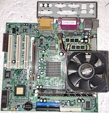 Scheda Madre Vintage Biostar M7VIQ completa di CPU socket 462 e Ram