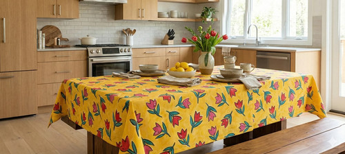 Tovaglia giallo cerata - cerata, pvc