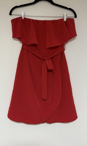 Mini abito donna rosso senza