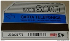 Scheda Telefonica SIP lire 5000 (1995)